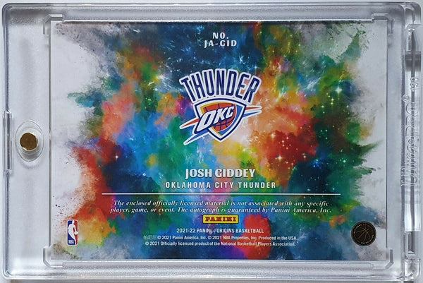 2021 Origins Josh Giddey Rookie Patch Auto #RPA /25 BLUE 3 Color Jersey - Rare