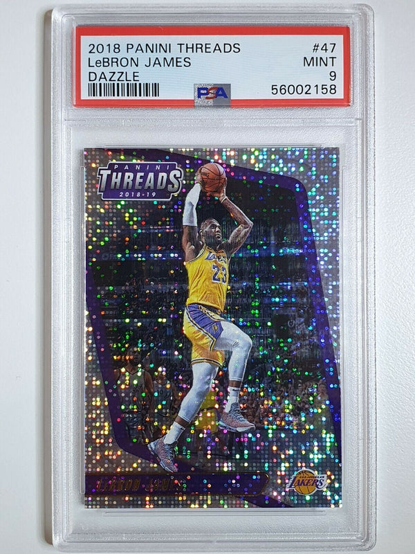 2018 Panini Threads Lebron James #47 Dazzle Prizm - PSA 9 (Low POP)