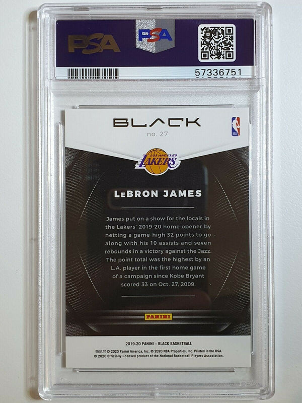 2019 Panini Black Lebron James #27 COPPER Prizm /49 - PSA 9 (POP 4)