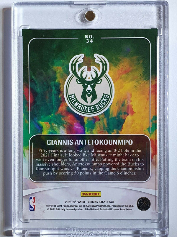 2021 Panini Origins Giannis Antetokounmpo #34 RED Edition - Ready to Grade