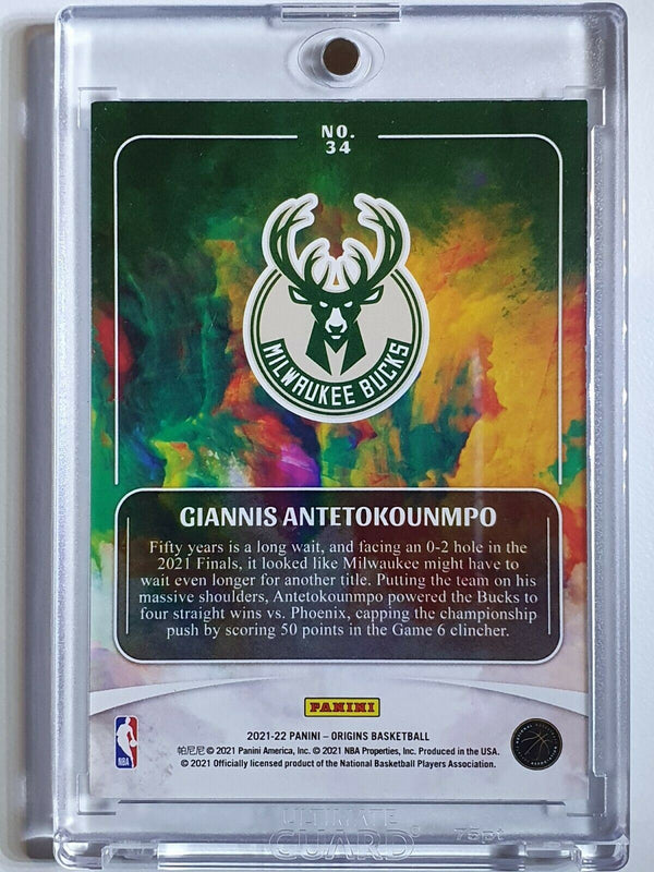 2021 Panini Origins Giannis Antetokounmpo #34 BLUE /99 - Ready to Grade