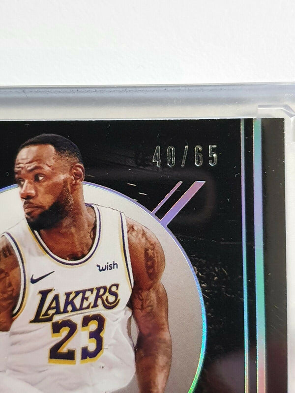 2019 Panini Noir LeBron James #PATCH /65 Game Worn Jersey Dish Night - Rare