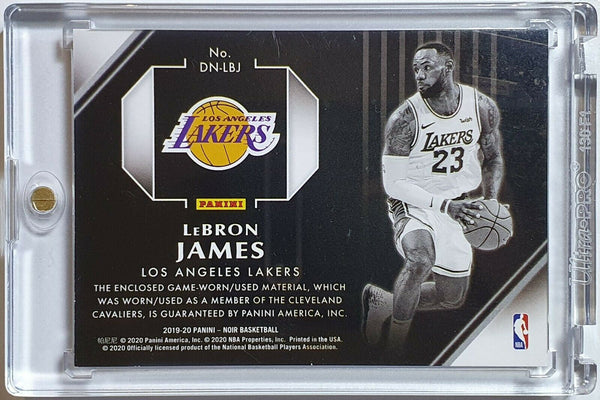 2019 Panini Noir LeBron James #PATCH /65 Game Worn Jersey Dish Night - Rare