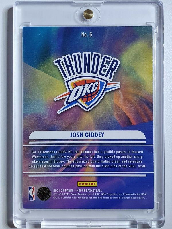 2021 NBA Hoops Josh Giddey Rookie #6 HOLO We Got Next RC - Ready to Grade