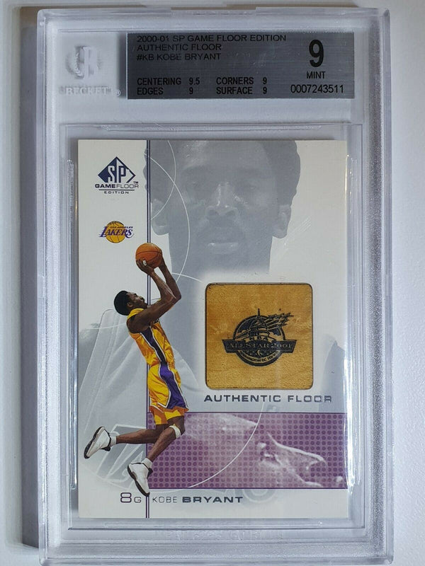 2000 Upper Deck SP Kobe Bryant Authentic Game Floor - BGS 9 (POP 7)