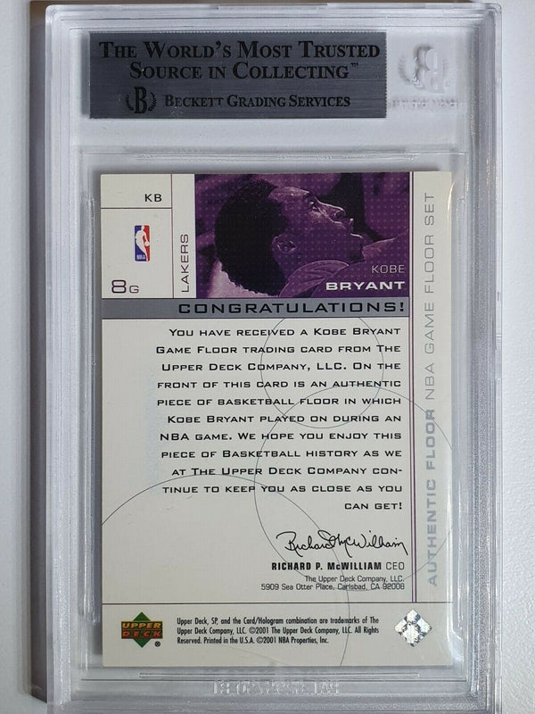 2000 Upper Deck SP Kobe Bryant Authentic Game Floor - BGS 9 (POP 7)