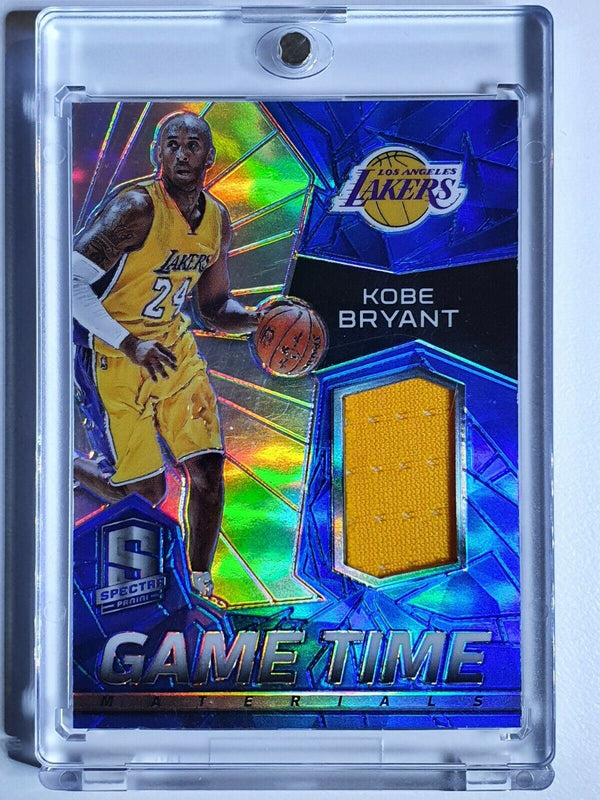 2015 Spectra Kobe Bryant #PATCH BLUE HOLO /49 Game Worn Jersey - Rare