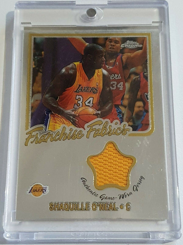 2002 Topps Chrome Shaquille O'Neal #PATCH Game Worn Jersey - Ready to Grade