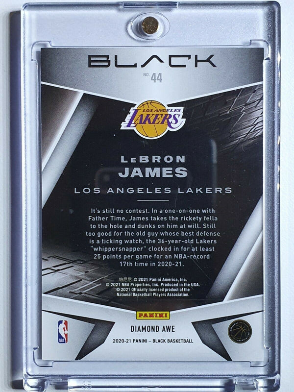 2020 Panini Black LeBron James #44 DIAMOND AWE Prizm /25 - Ready to Grade