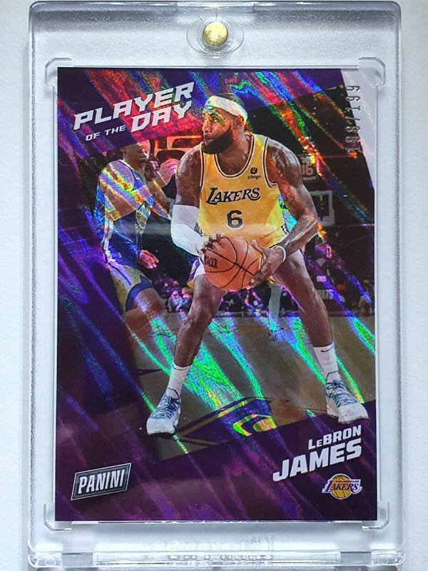 2021 Panini LeBron James MOON LAVA HOLO /199 Player of the Day - Ready to Grade