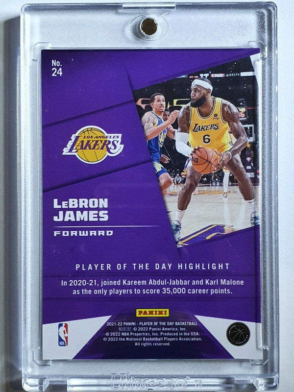 2021 Panini LeBron James MOON LAVA HOLO /199 Player of the Day - Ready to Grade