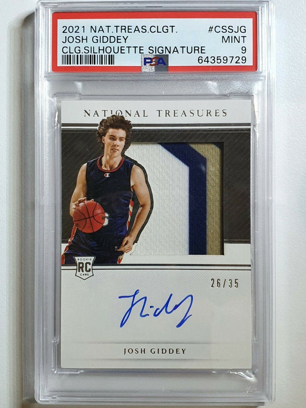 2021 National Treasures Josh Giddey Rookie #PATCH AUTO /35 - PSA 9 (POP 1)