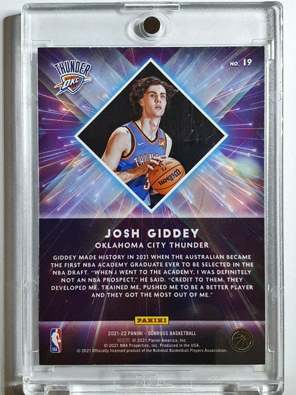 2021 Donruss Josh Giddey Rookie TEAL HOLO Great Xpectations - Ready to Grade