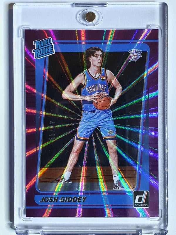 2021 Donruss Josh Giddey Rookie #202 PURPLE LASER /99 Holo - Ready to Grade