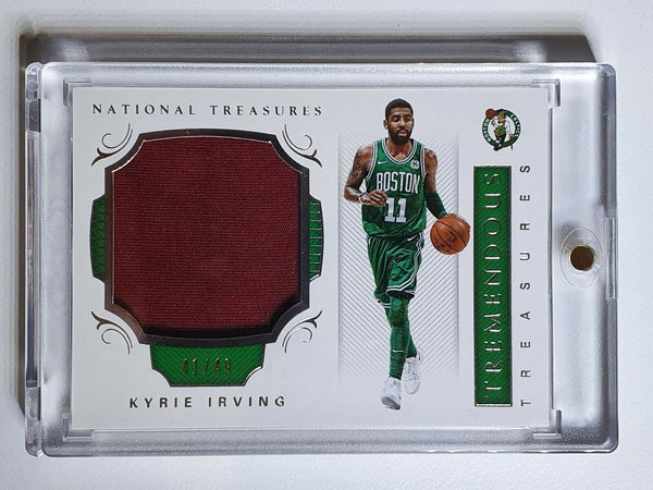 2017 Panini National Treasure Kyrie Irving #PATCH /49 Game Worn Jersey - Rare