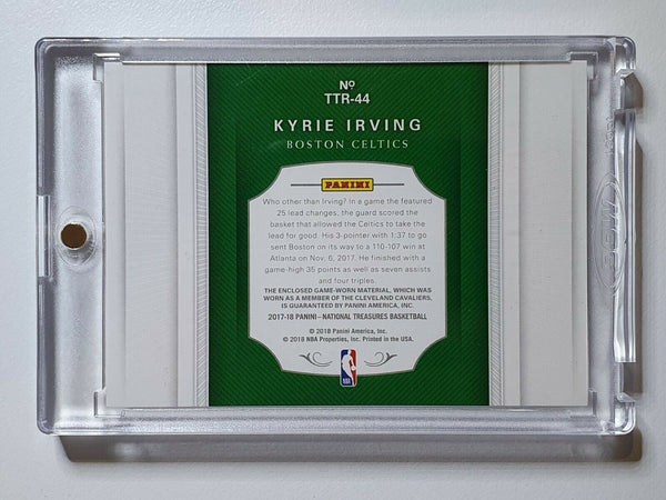 2017 Panini National Treasure Kyrie Irving #PATCH /49 Game Worn Jersey - Rare