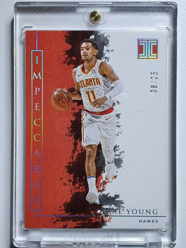 2019 Panini Impeccable Trae Young #25 SILVER /25 Holo - Ready to Grade