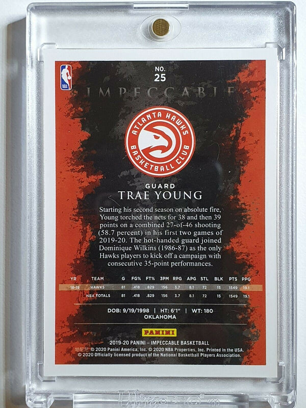 2019 Panini Impeccable Trae Young #25 SILVER /25 Holo - Ready to Grade