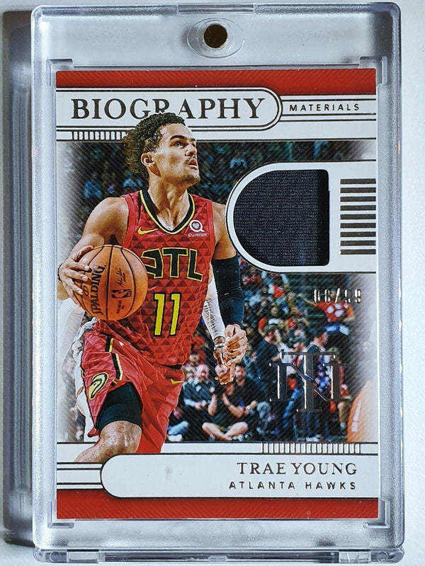 2019 National Treasures Trae Young #PATCH /99 Game Worn Jersey - Ready to Grade