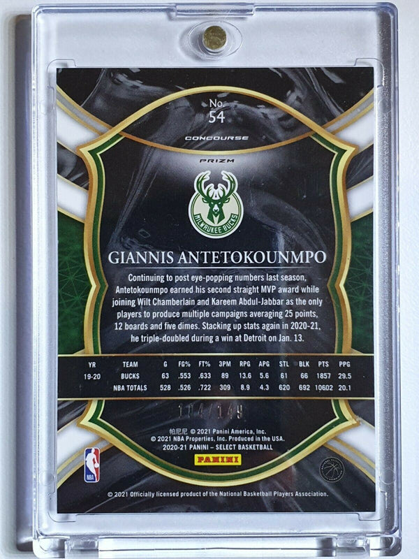 2021 Select Giannis Antetokounmpo #35 DIAMOND WHITE /149 - Ready to Grade