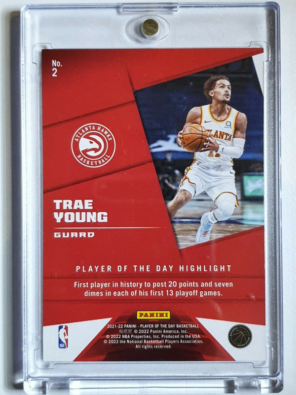 2021 Panini Trae Young #2 KABOOM /99 Prizm Player of the Day - Ready to Grade