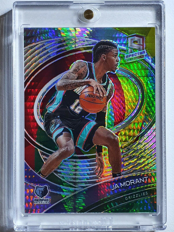 2020 Spectra Ja Morant #44 VARIATION GOLD GREEN /75 Prizm - Ready to Grade