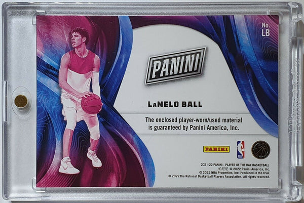 2021 Panini LaMelo Ball #PATCH MOON LAVA /99 Worn Jersey Letters Swatch - Rare