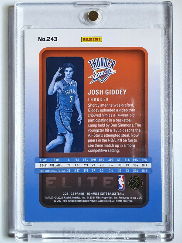 2021 Donruss Elite Josh Giddey Rookie #243 HOLO /999 - Ready to Grade