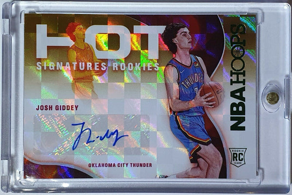 2021 NBA Hoops Josh Giddey AUTO GREEN HOLO Rookie Signatures - Ready to Grade