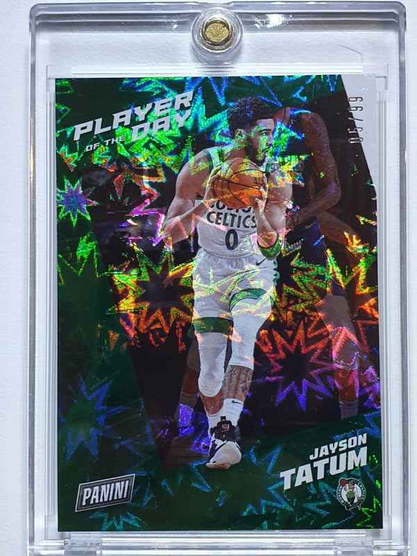 2021 Panini Jayson Tatum #4 KABOOM /99 Holo Player Of The Day - Ready to Grade