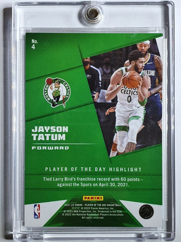 2021 Panini Jayson Tatum #4 KABOOM /99 Holo Player Of The Day - Ready to Grade