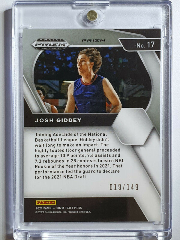 2021 Prizm Josh Giddey Rookie #17 PURPLE ICE /149 Variation Draft Picks