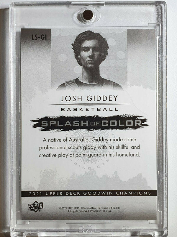 2021 Upper Deck Josh Giddey Rookie 3D LENTICULAR Prizm Goodwin Champions RC