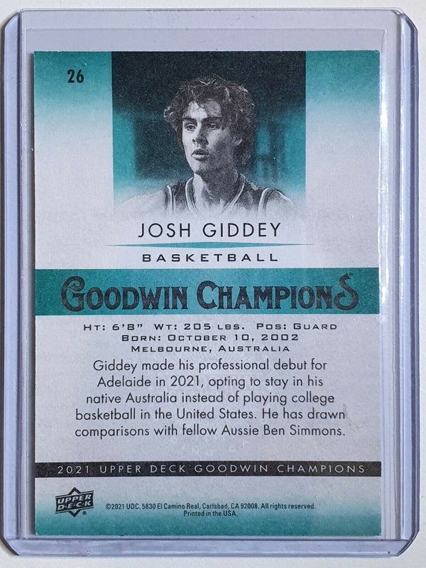 2021 Upper Deck Josh Giddey Rookie #26 Vertical RC - Goodwin Champions