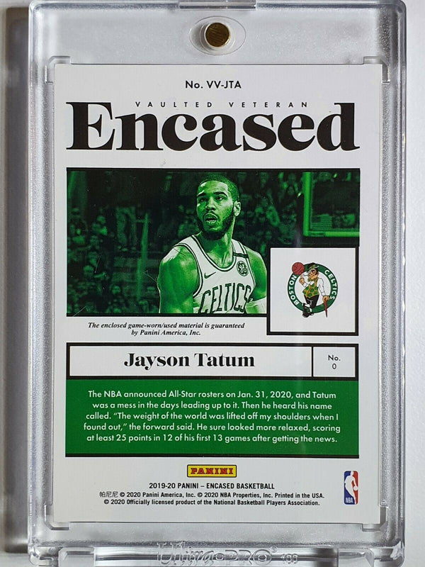 2019 Panini Encased Jayson Tatum #PATCH /149 Game Worn Jersey - Ready to Grade