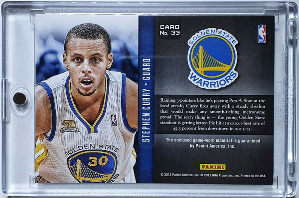 2012 Prestige Stephen Curry #PATCH Game Worn Jersey - Ready to Grade