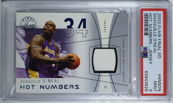 2003 Flair Shaquille O'Neal #PATCH Game Worn /250 - PSA 9 (POP 1)