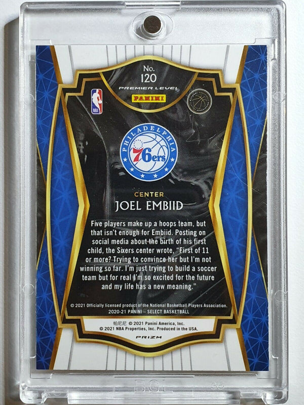 2021 Panini Select Joel Embiid #216 GOLD Wave Prizm - Ready to Grade