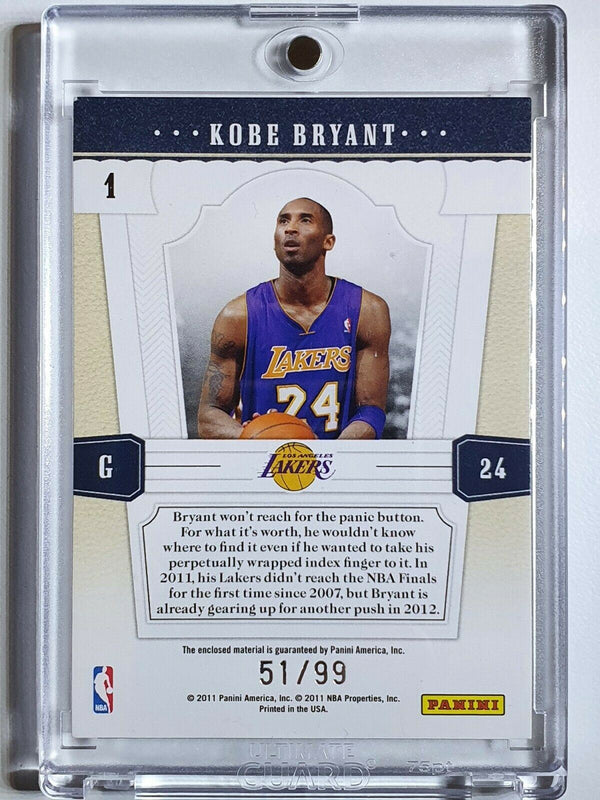 2010 National Treasure Kobe Bryant #PATCH /99 Game Worn Jersey - Rare