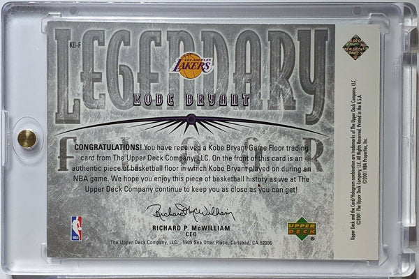 2001 Upper Deck Kobe Bryant #GAME BOARD Legendary Floor - Ready to Grade