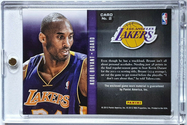 2012 Prestige Kobe Bryant #PATCH Game Worn Jersey - Ready to Grade