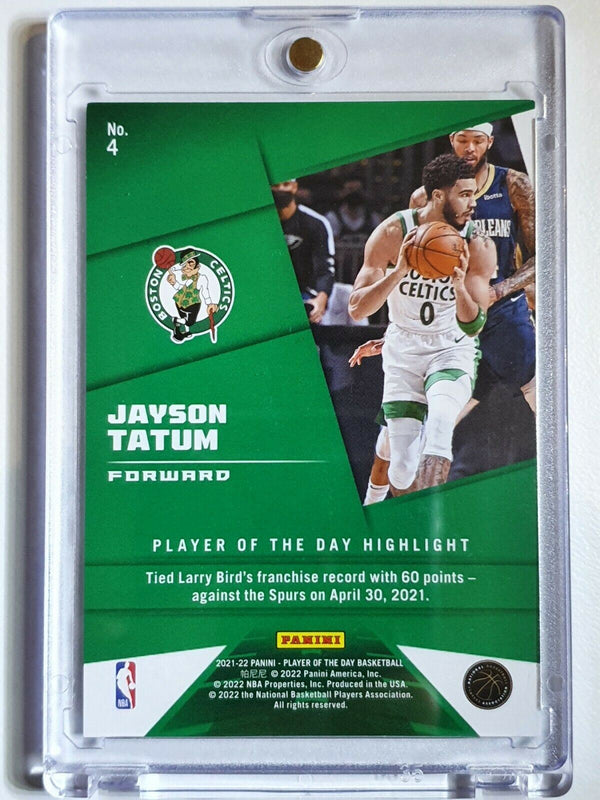 2021 Panini Jayson Tatum #4 MOON LAVA /199 Player of the Day - Ready to Grade