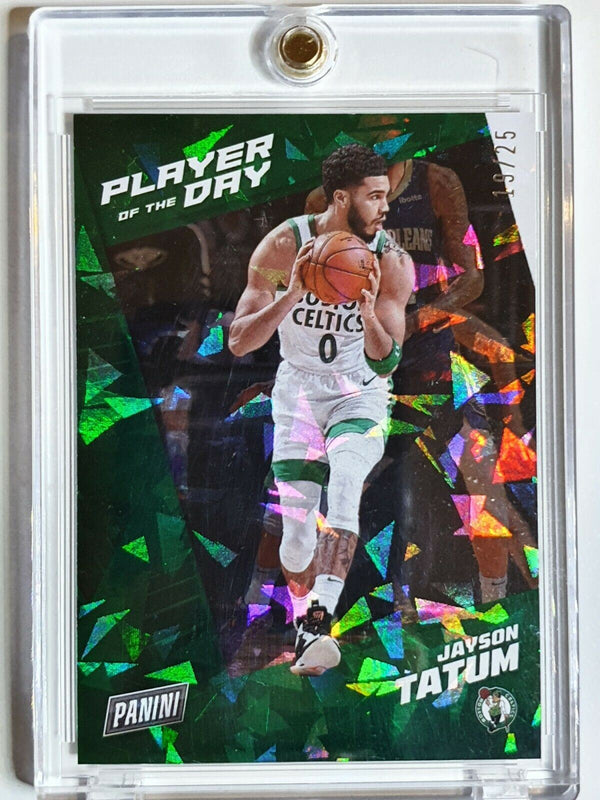 2021 Panini Jayson Tatum #6 CRACKED ICE /25 Player of the Day - Ready to Grade