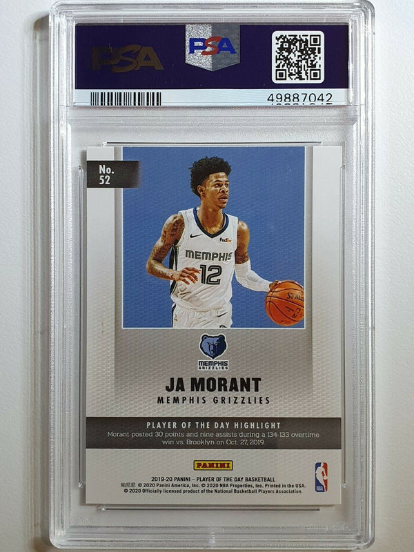 2019 Panini Ja Morant Rookie #52 Player of the Day RC - PSA 9