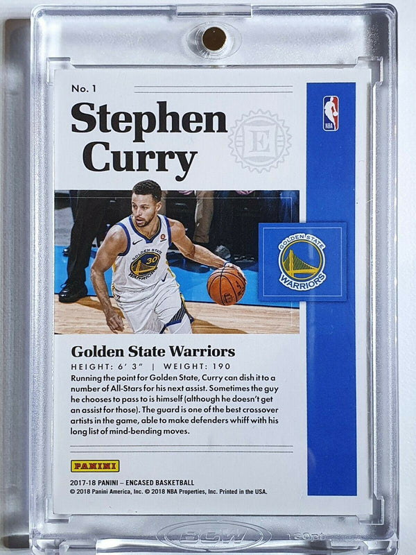 2017 Panini Encased Stephen Curry #1 SILVER /99 - Ready to Grade