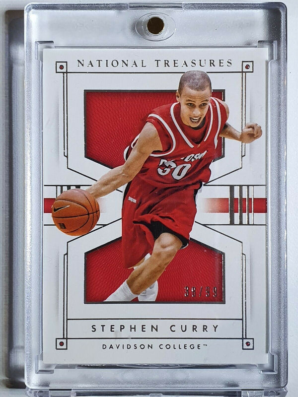 2016 National Treasures Stephen Curry #43 Collegiate /99 - Ready to Grade