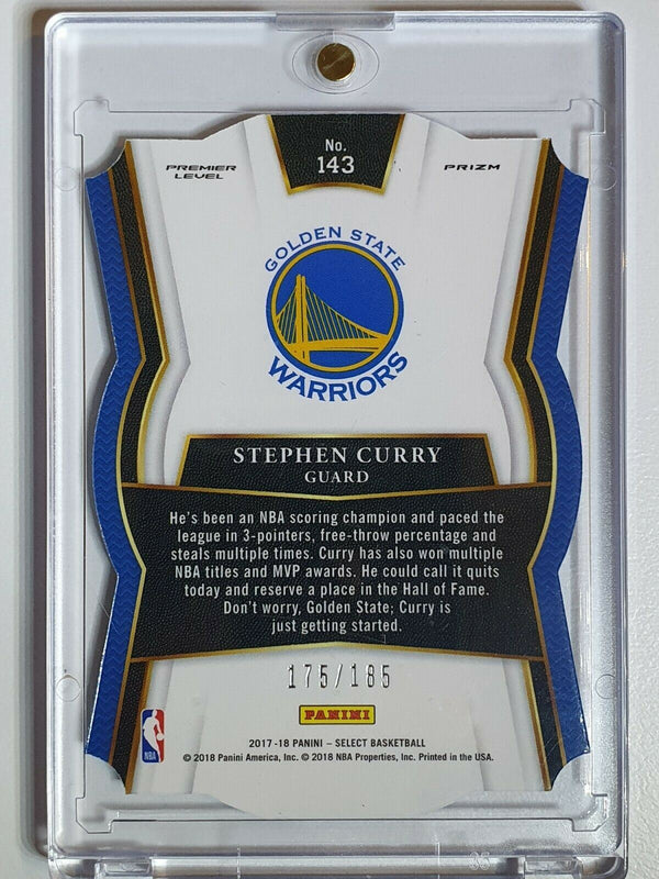 2017 Select Stephen Curry #143 LIGHT BLUE Prizm /185 Die Cut - Ready to Grade