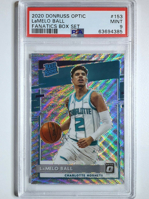 2020 Donruss Optic Lamelo Ball Rookie #153 FANATICS WAVE - PSA 9