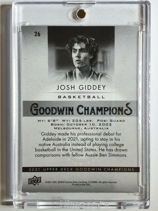 2021 Upper Deck Josh Giddey Rookie SILVER HOLO Goodwin Champions