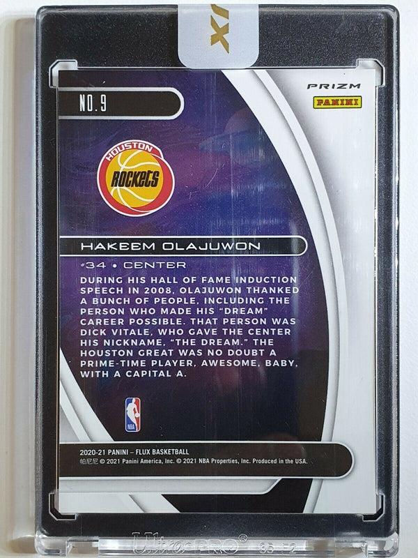 2020 Flux Hakeem Olajuwon #9 TITAN SP SILVER HOLO Uncirculated - Panini Sealed